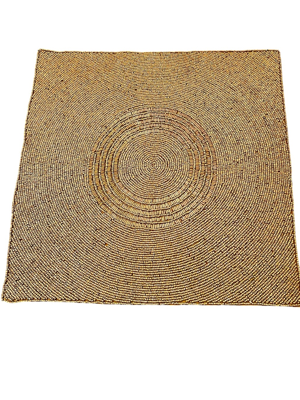 Pier 1 Gold Beaded Square Charger Placemat
